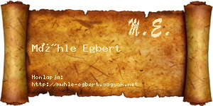 Mühle Egbert névjegykártya